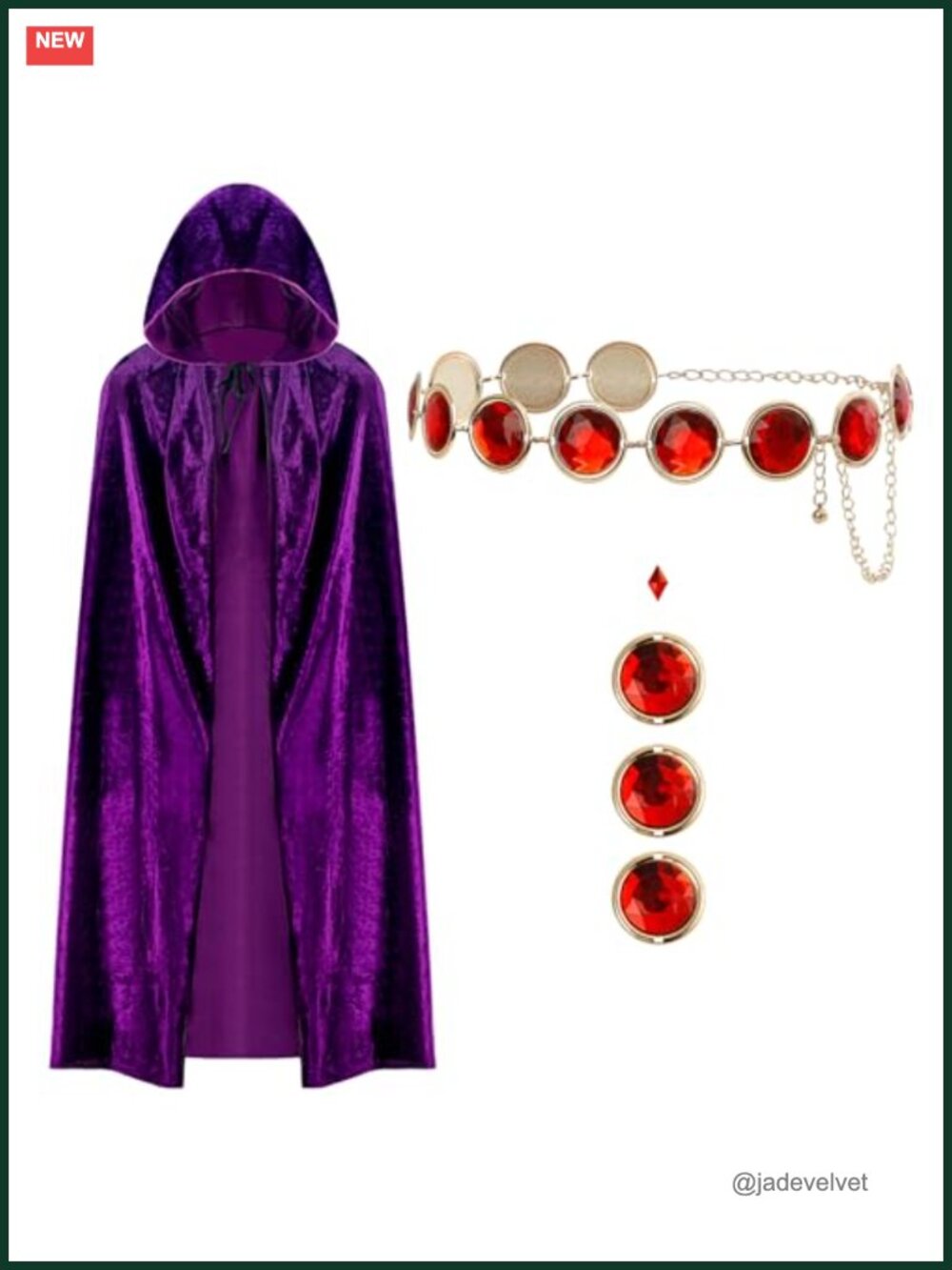 Velvet Hooded Cloak Adult Unisex Full Length Cape Halloween Cosplay Costume